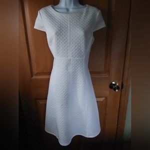 Kasper White Cap Sleeve Dress